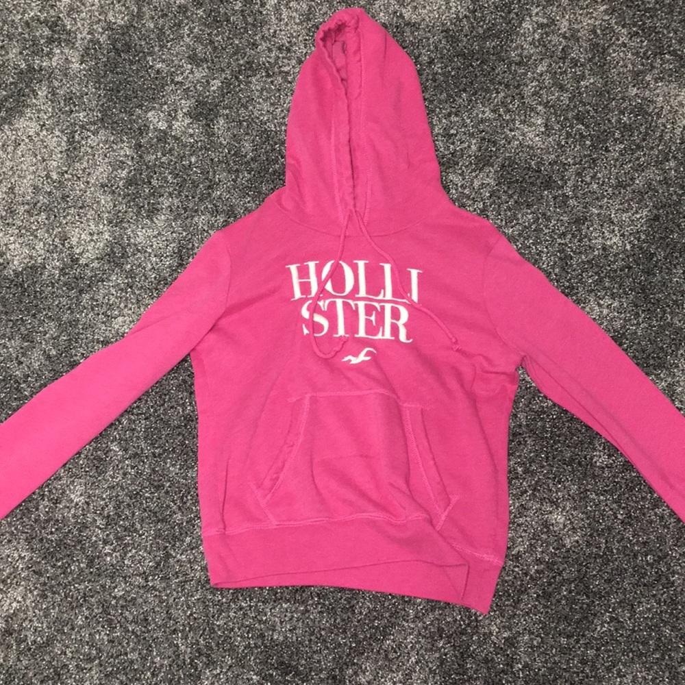 Hollister pink hoodie